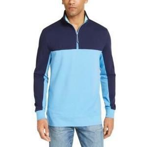 MSRP $75 Club Room Men's Regular-Fit Colorblocked 1/4-Zip Sweatshirt Size Medium